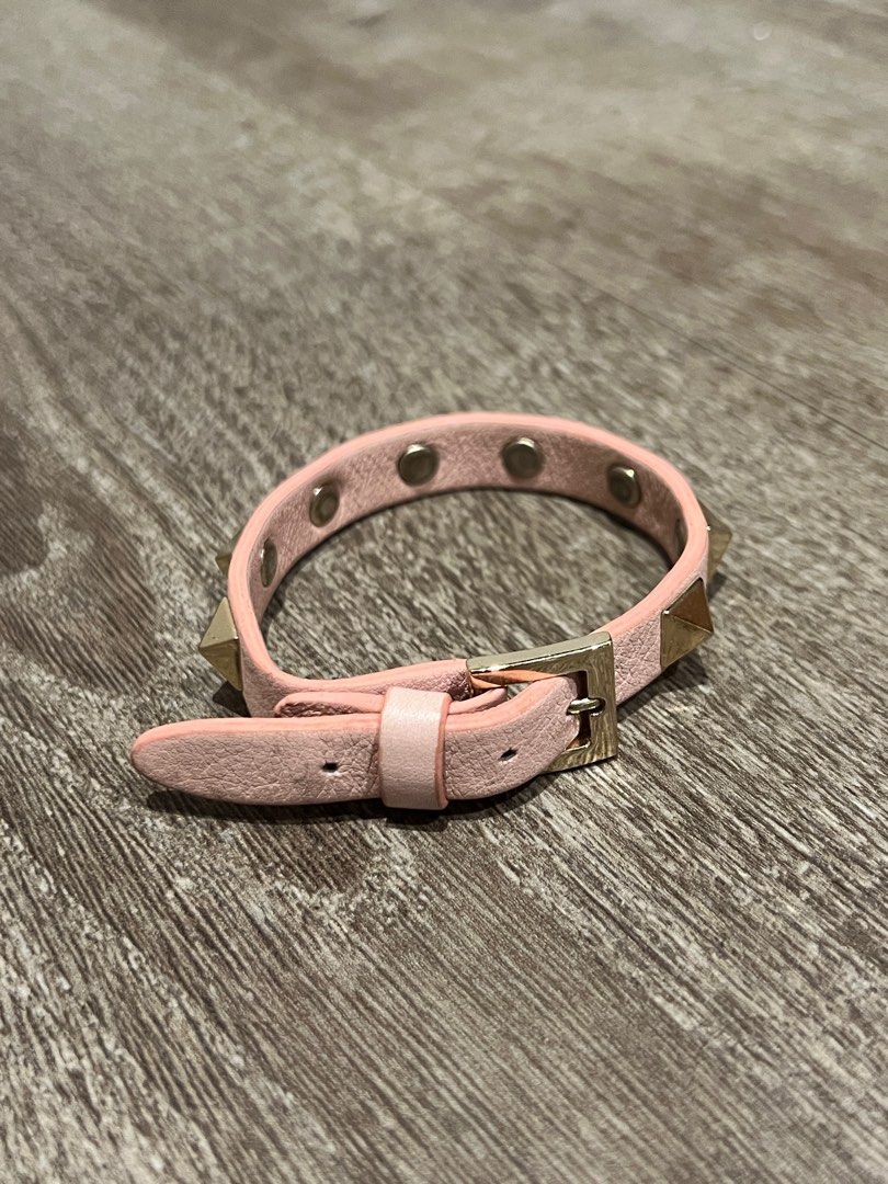 Valentino rockstud bracelet in light pink poudre Women s Fashion Jewelry Organisers Bracelets on Carousell