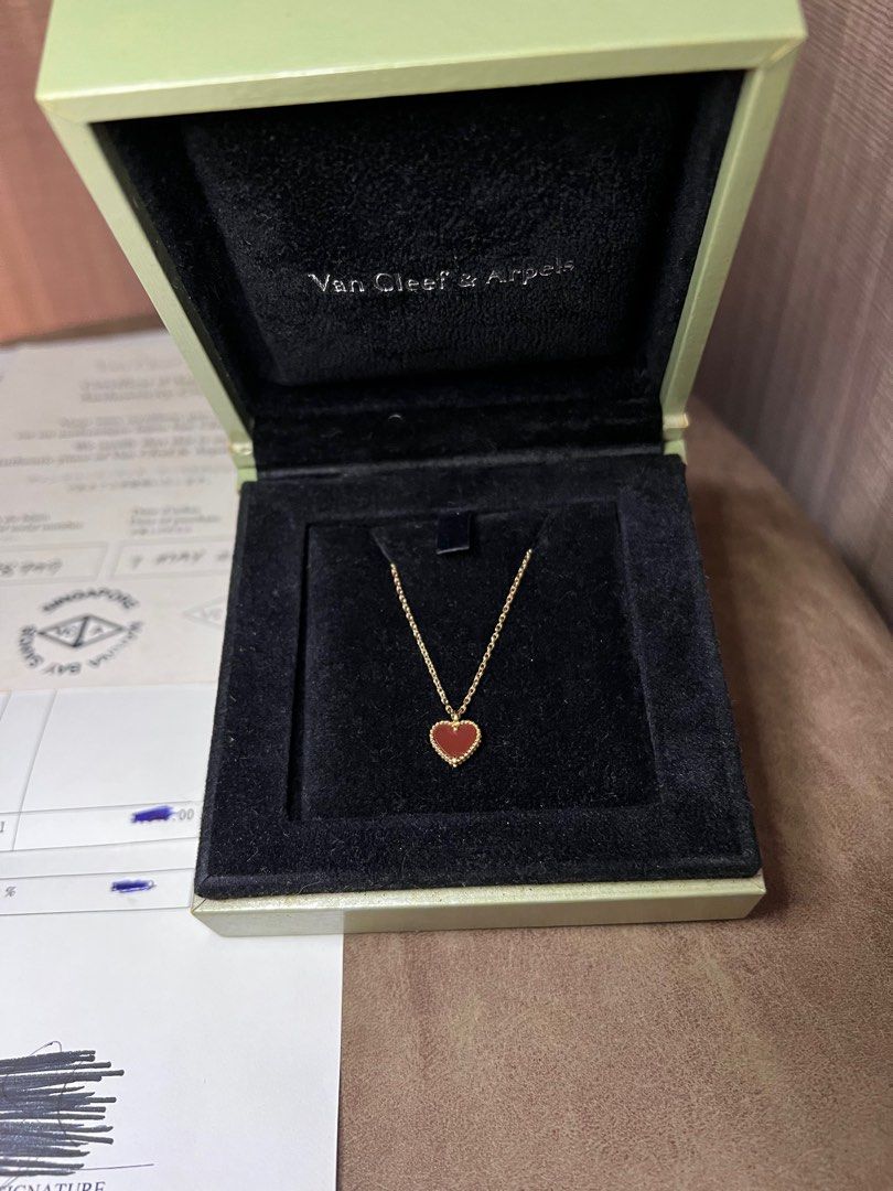Van cleef and arpels heart necklace sales