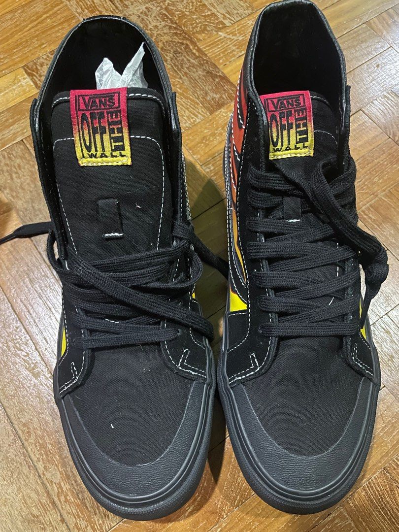 Vans hot wheels high cut skateboard shoes