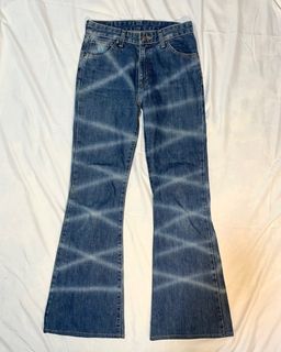 vintage y2k bootcut embroidered jeans, Women's Fashion, Bottoms