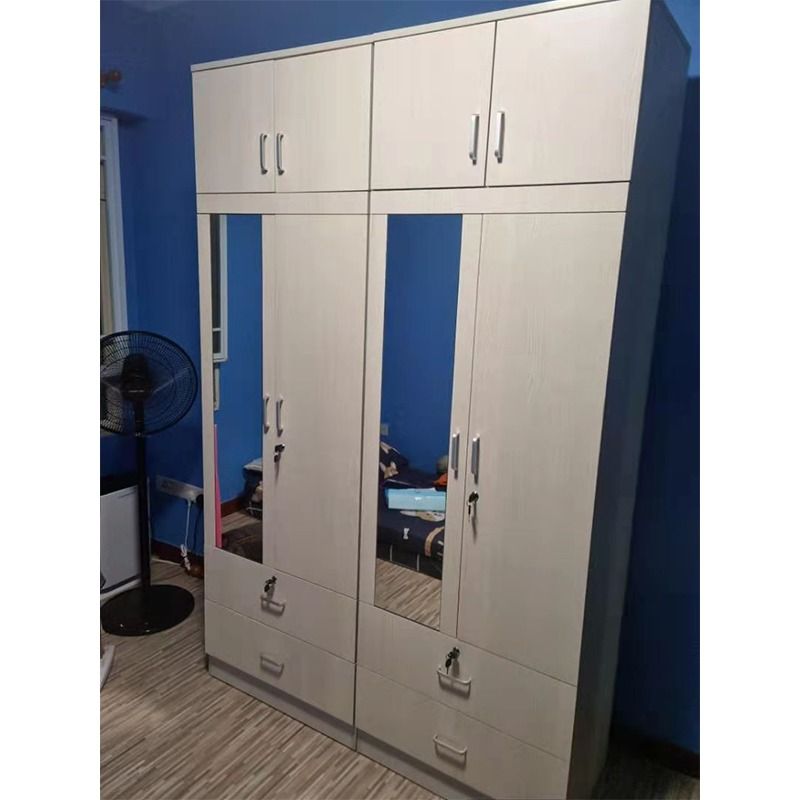 Wardrobe With Top With Mirror Storage Cabinet Brand New🚚🚚Free Install Plywood  Cabinet, Furniture u0026 Home Living, Furniture, Shelves, Cabinets u0026 Racks on  Carousell