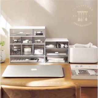 White Desk Storage / Vanity Organizer [minimalist home]