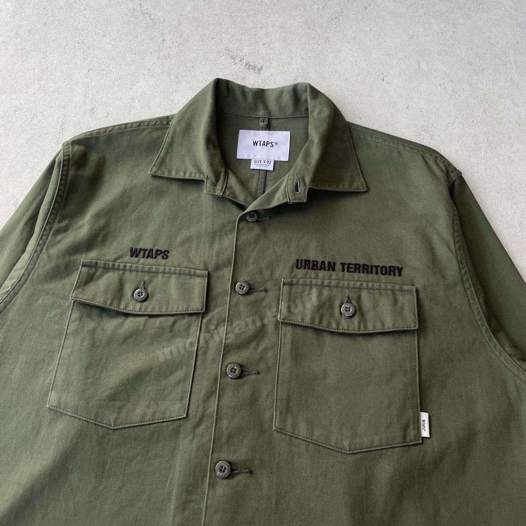 ジャケット・アウター WTAPS 221BRDT shm02 L Olive WTAPS 22SS 221BRDT-SHM02 BUDS LS COTTON TWILL ミリタリージャケット