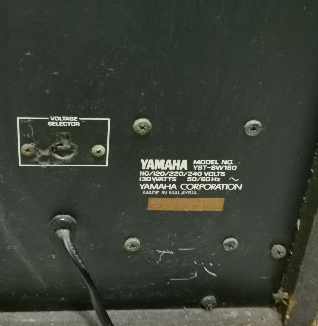 Yamaha YSTSW150 Active Servo Processing Subwoofer, Audio, Soundbars