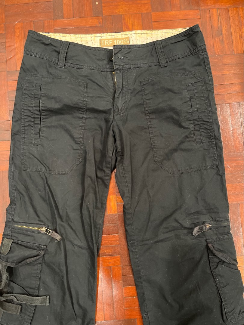 ZARA WOMEN STRAIGHT CARGO TRF TROUSERS, Women's Fashion, Bottoms, Other  Bottoms on Carousell