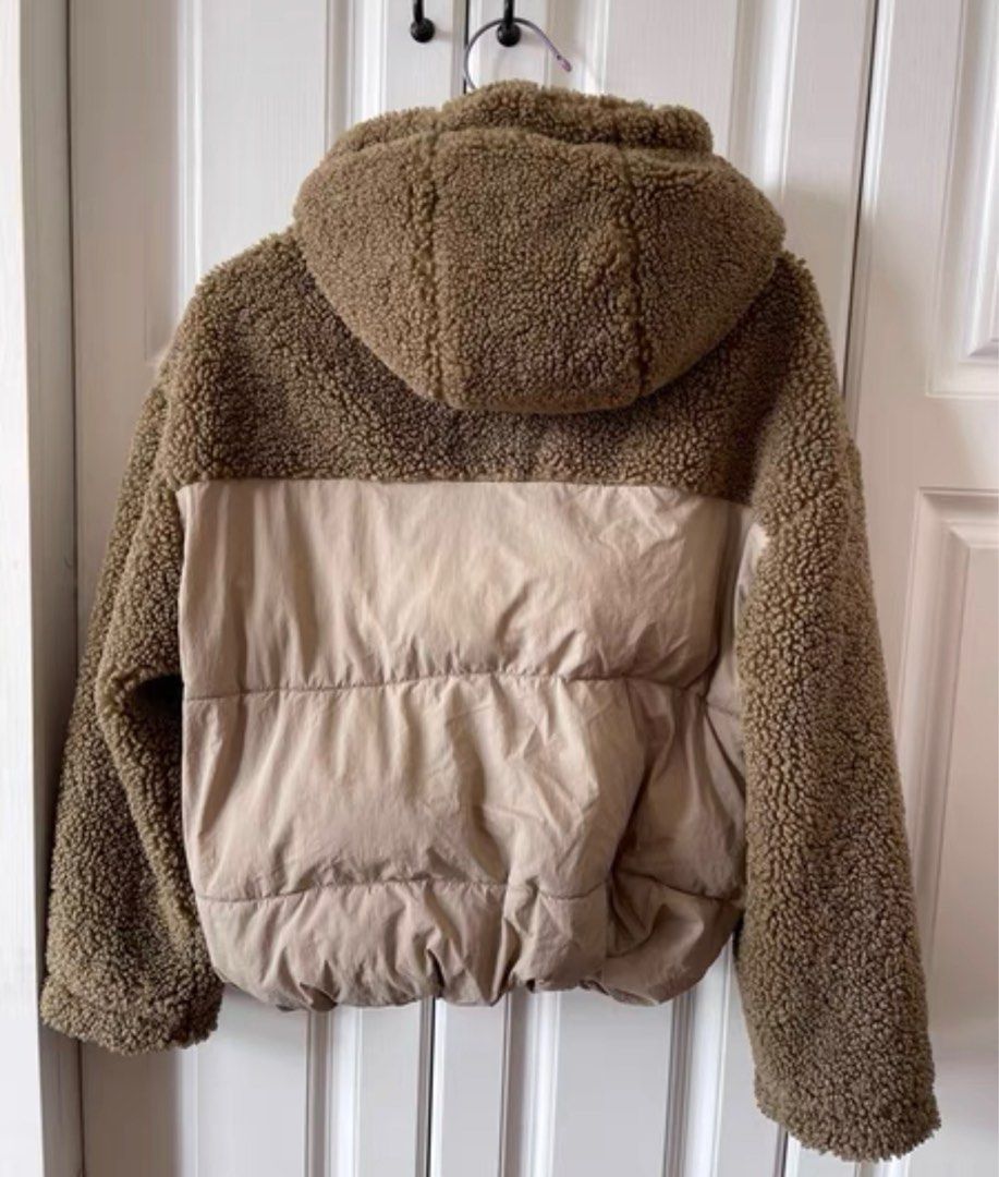 Zara fleece coat deals