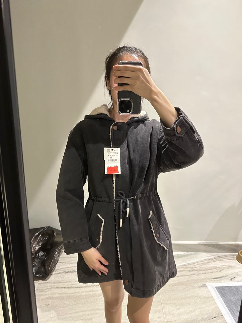Zara parka water repellent cheap