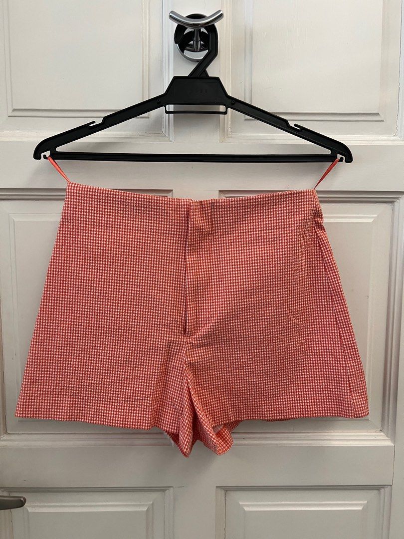 Zara gingham best sale shorts