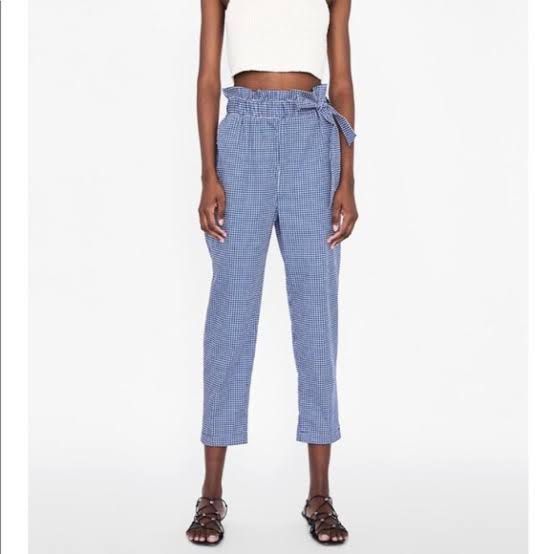 Paper bag trousers zara on sale