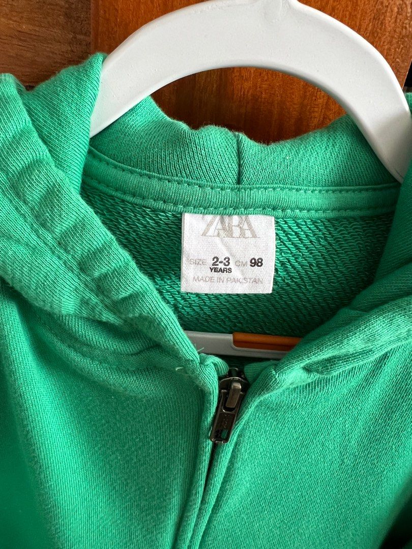 Zara Plush Hoodie Green