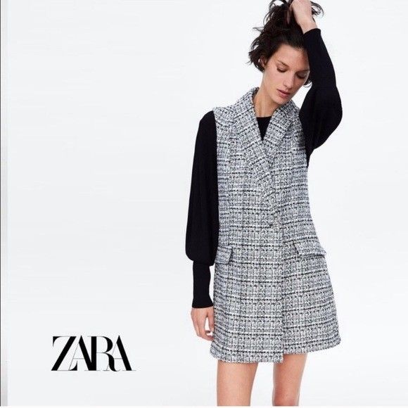 Zara tweed romper on sale