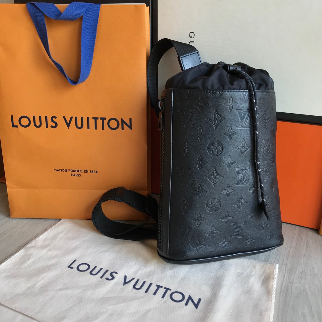 Louis Vuitton Pre-owned Debossed Monogram Shadow Chalk Shoulder Bag