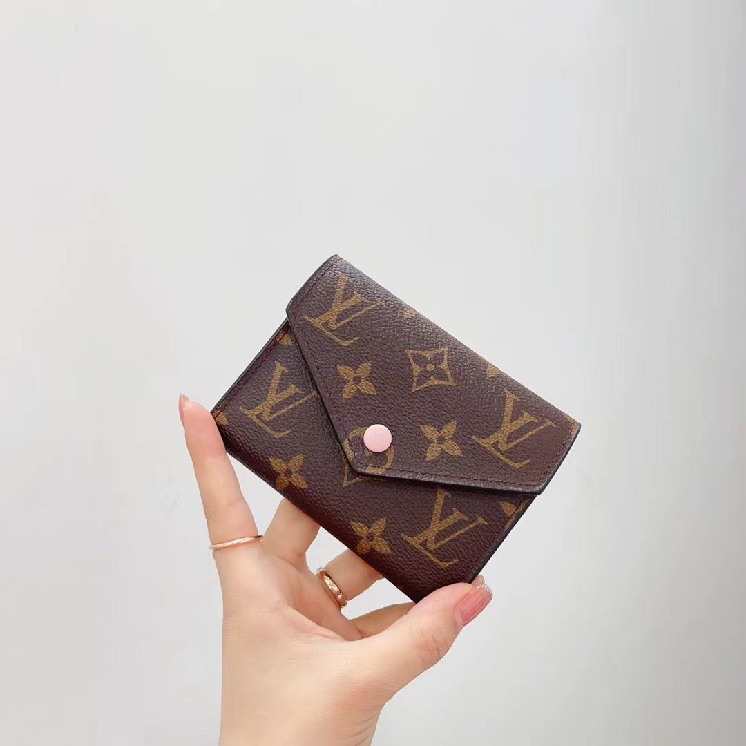 Louis Vuitton Victorine Wallet Damier Azur Pink, Luxury, Bags & Wallets on  Carousell