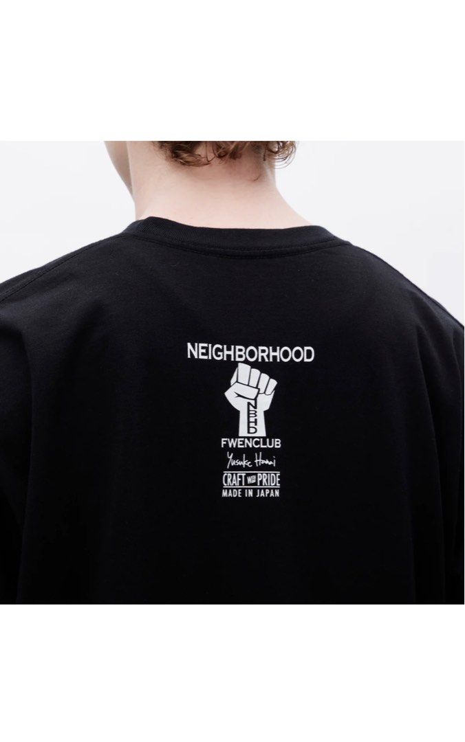 全新FWENCLUB X YUSUKE HANAI X NEIGHBORHOOD TEE (BLACK), 男裝, 上身