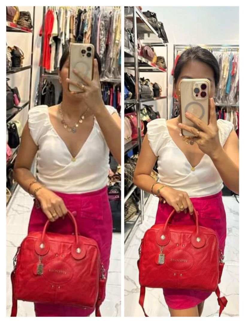 Longchamp quadri leather hobo bag cheap