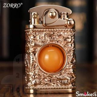 On Sale Clearance Price New ZORRO Windproof Kerosene Lighter #Armor Dragon Playing with Pearl Relief Personality Creative Rocker Lighter64224571172867110