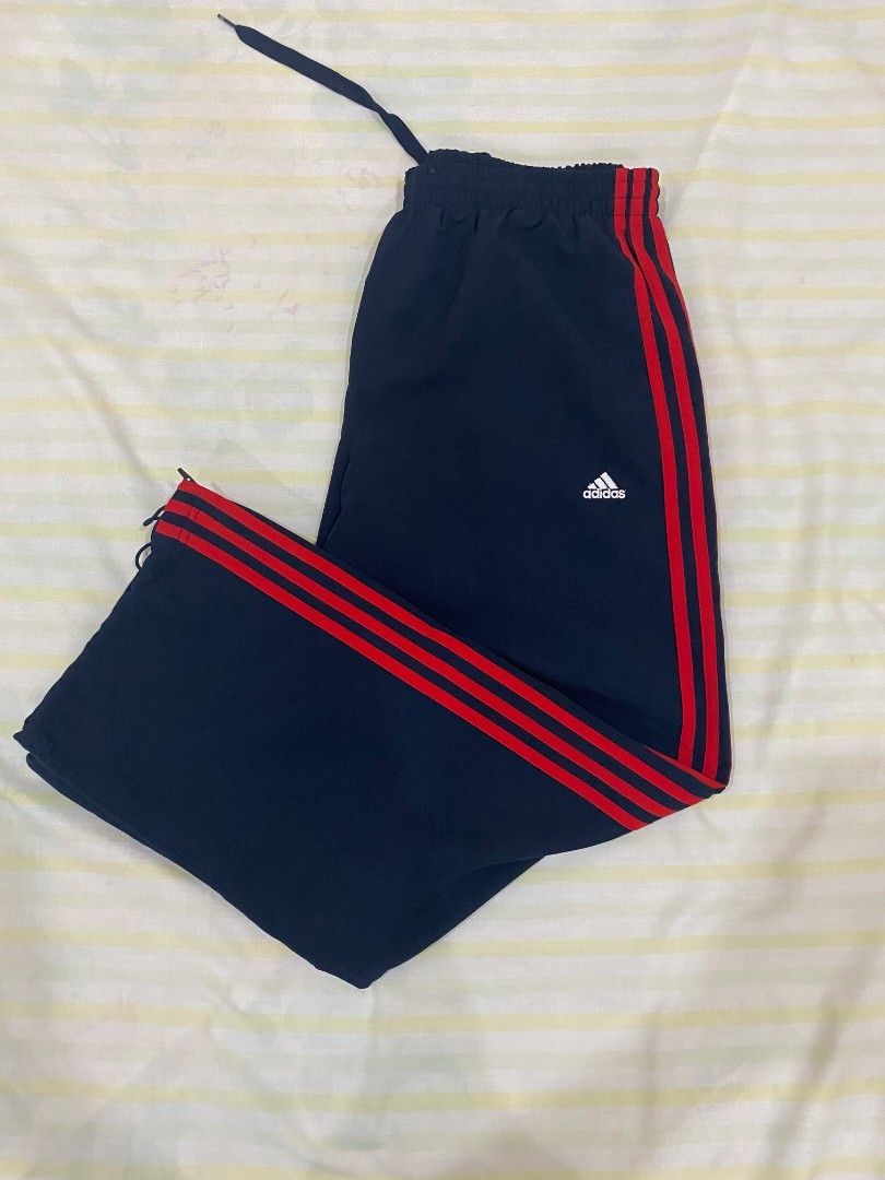 Adidas track 2025 pants red stripes