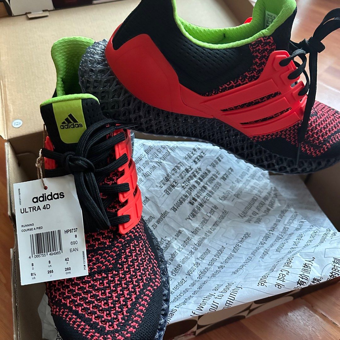 Adidas Ultra 4D Rich Mnisi (Category: Sneakers) located in Pasig City. Submitted by edsantiago (Listing ID 1260995374, Image 3). Description: Adidas Ultra 4D Rich Mnisi edition Almost new used 2-3x only US8.5 Price 8000 Rfs: snug fit for me. Text me at 09178354862.