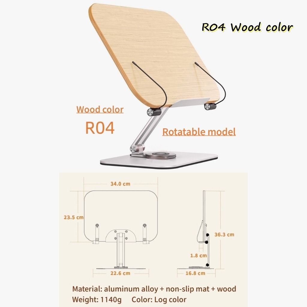 Adjustable Book Stand Laptop Stand Ergonomic Reading Stand Foldable ...