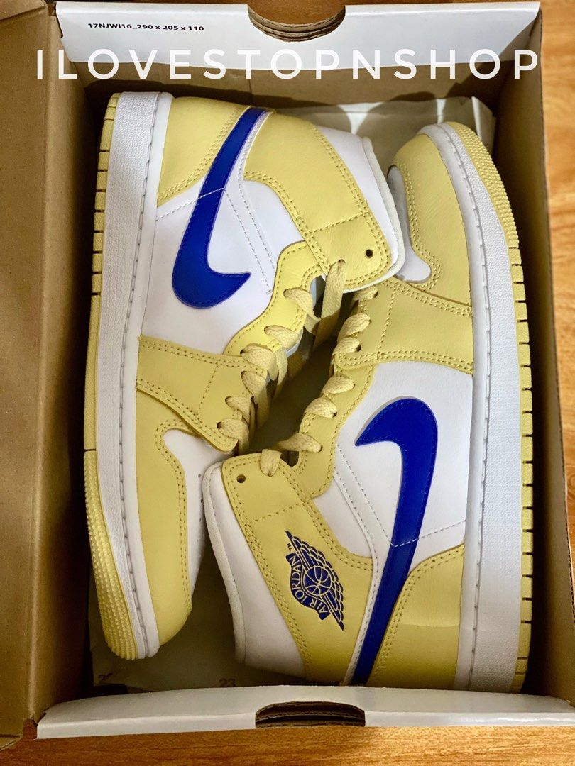 Air Jordan 1 Mid Lemon Wash Womens Women s Fashion Footwear