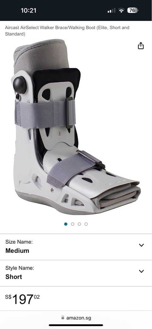 Aircast AirSelect Walker Brace/Walking Boot (Elite, Short and Standard)