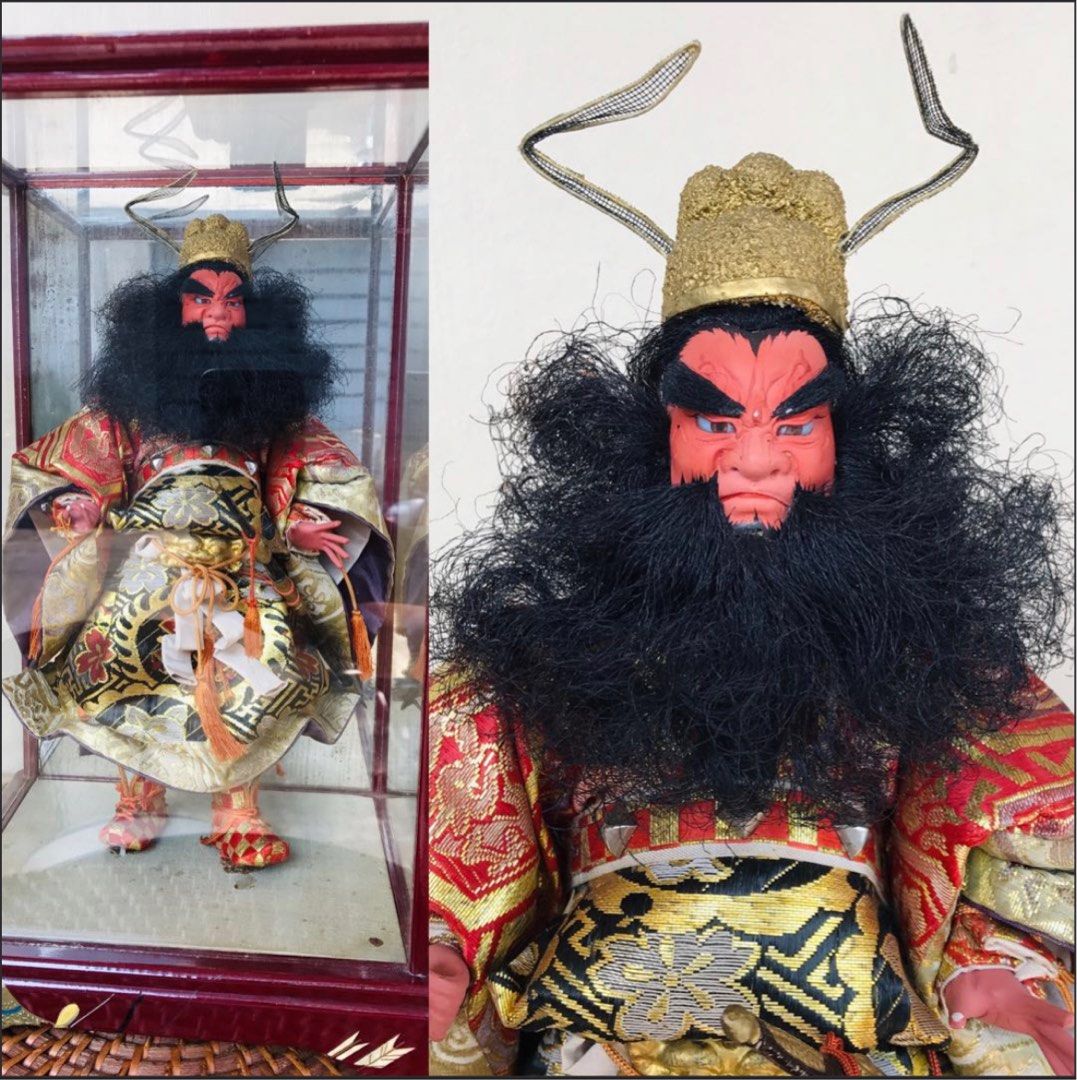 ANTIQUE Demon Queller SHOKI SAMURAI Japanese MUSHA NINGYO Doll, Hobbies & Toys, Memorabilia