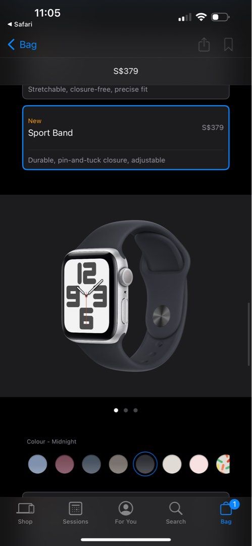 Apple watch new arrivals se safari