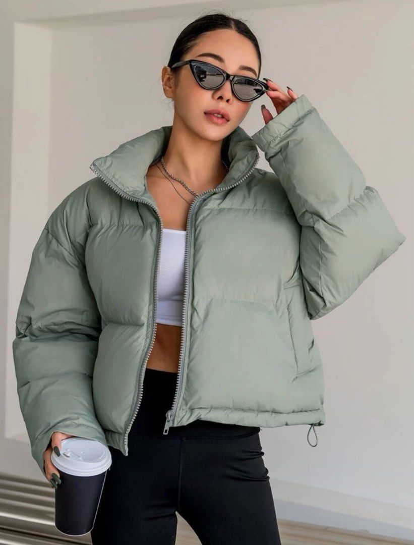Light green winter jacket clearance