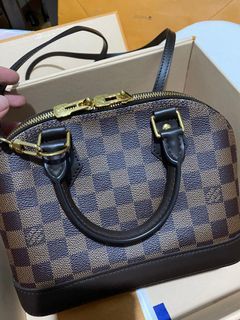 Louis Vuitton Alma PM Damier Ebene Handbag Used (6508)