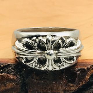 Authentic Chrome Hearts Floral Cross Ring