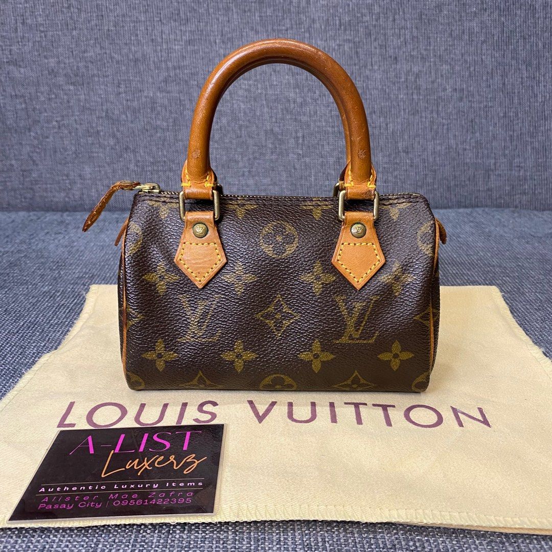 SOLD**AUTHENTIC LV LOUIS VUITTON Monogram Mini HL Speedy Nano Bag with  Monogram Strap , Luxury, Bags & Wallets on Carousell