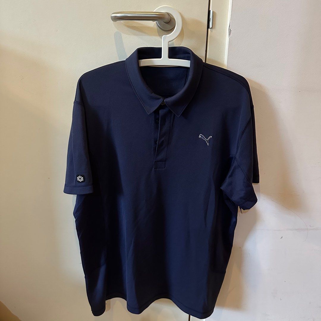 Authentic PUMA Golf Sport Colar Shirt in Navy Blue Size L Men s