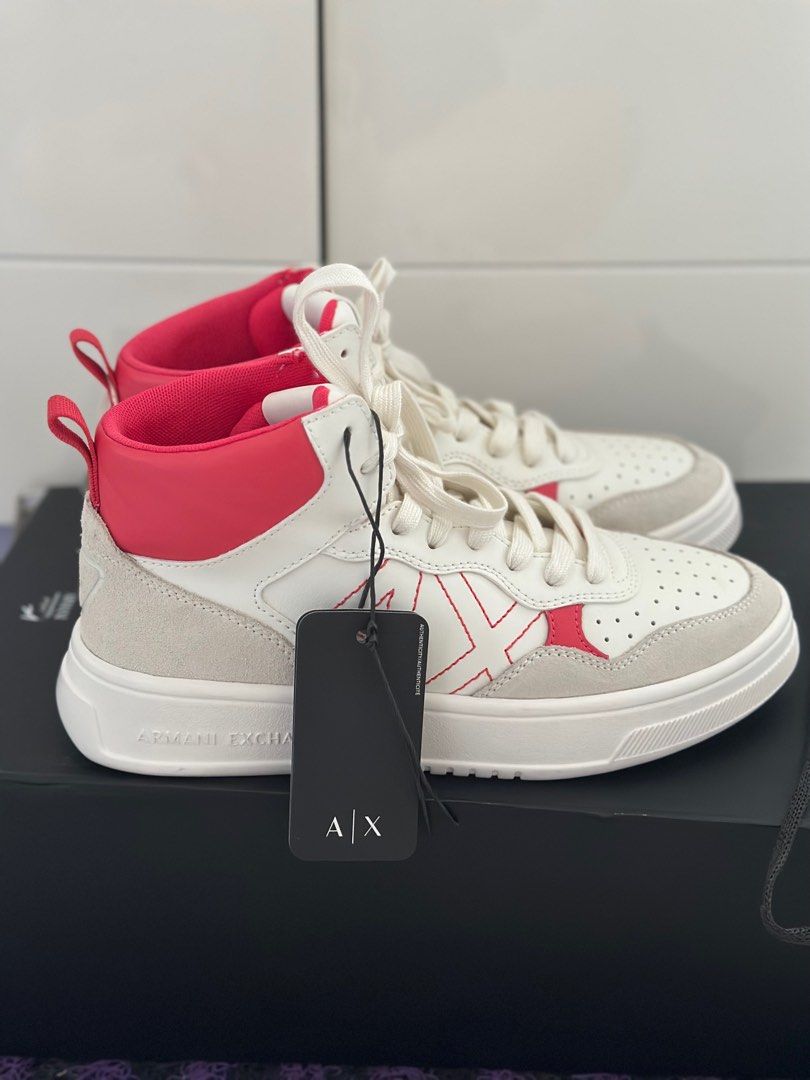 Red high top sneakers womens store