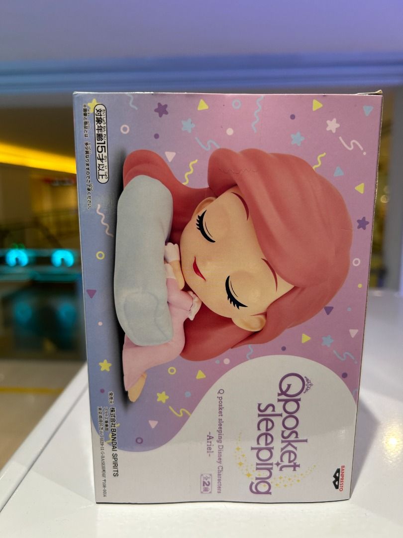 Banpresto - Disney Characters - Ariel - Sleeping Bandai Spirits Q posket Figure (Category: Toy Figures) located in Singapore. Submitted by manga10_singapore (Listing ID 1260993911, Image 3). Description: Banpresto is proud to announce their newest release Ariel - Sleeping (Ver. B)! Laying at approximately 2.8" tall, Ariel is posed for a goodnight's rest Ariel features big, expressive doll-like eyes that bring out her charm Be sure to collect and 