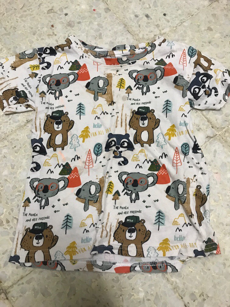 Kids Bear T-Shirt - Forest Green/Brown – Feature