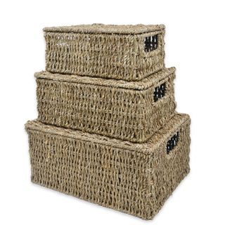 BIG SALE 15%OFF!! SET OF 3 RATTAN STORAGE BASKET - GET YOURS NOW!!!