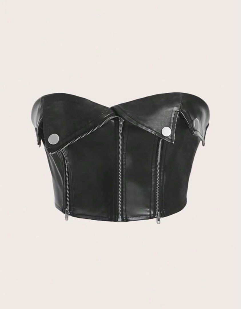 Black Leather Tube Top (Category: Others Tops) located in Taytay. Submitted by ac.declutters (Listing ID 1261031934, Image 1). Description: - brand new and never used! - rfs: doesn’t fit me :(( - selling it for lower than i got it! :) .