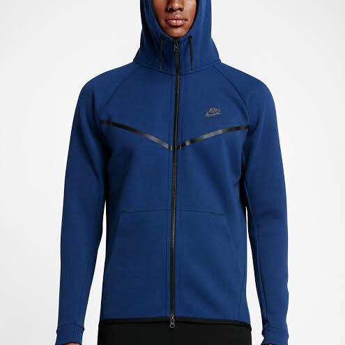 BLUE NIKE TECH FLEECE JACKET - LARGE, Men's Fashion, Coats, Jackets and ...