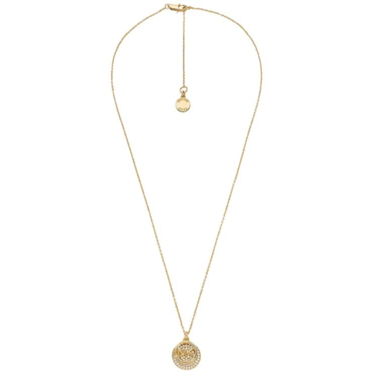 Michael kors branded disc necklace deals