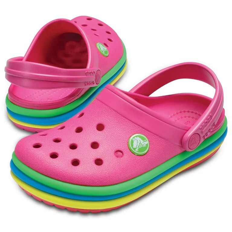 Rainbow crocs for kids online