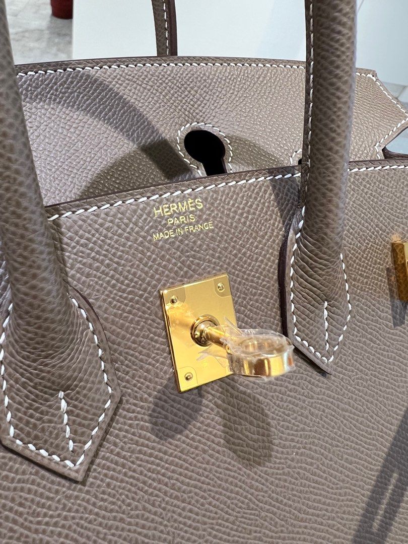 HERMES Epsom Birkin Sellier 25 Etoupe 1166088