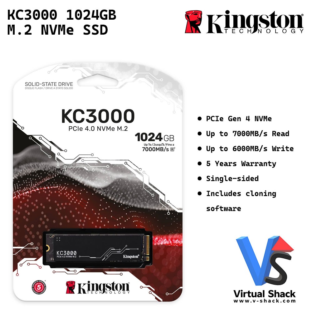 [BRAND NEW] Kingston KC3000 1TB M.2 NVMe SSD 2280 Gen 4, Computers