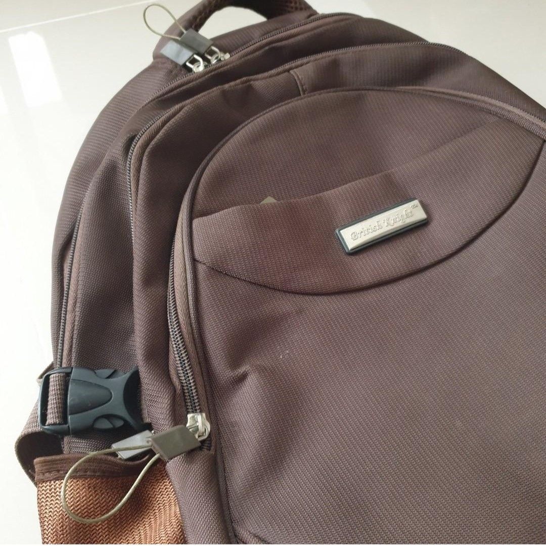 British Knight Luggage Fabric Brown Backpack Men s Fashion Bags Backpacks on Carousell