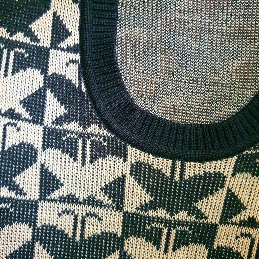 butterfly pattern knitted vest top (Category: Sleeveless) located in Batangas. Submitted by ghostquire (Listing ID 1261045732, Image 3). Description: thrifted from mala catalog on ig! perfect for layering 🍞 best fits s-semi l stretchy fabric no flaws! helping tags: pinterest aesthetic vintage y2k cottagecore coquette gothic academia kawaii grunge egirl indie fairycore angelcore.