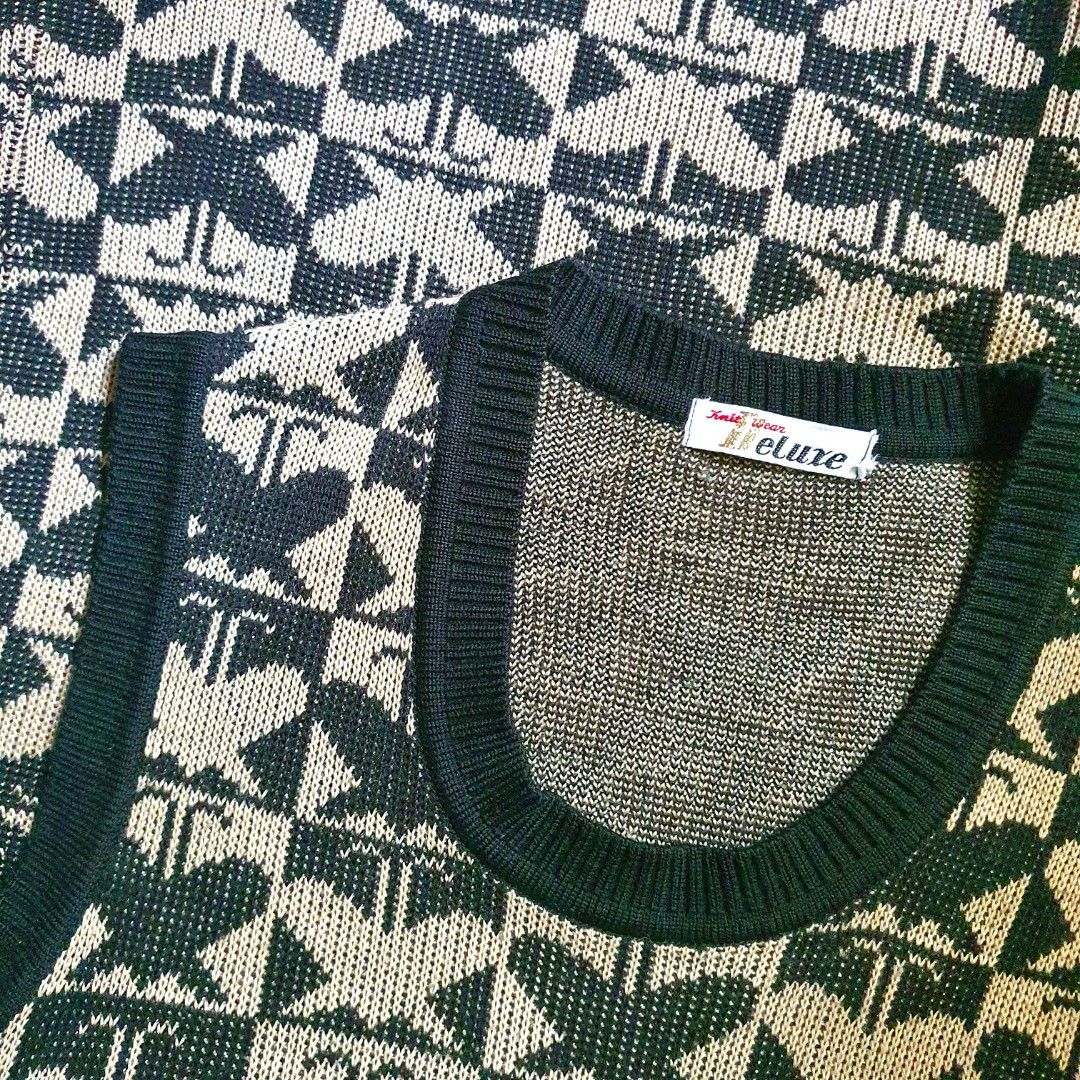 butterfly pattern knitted vest top (Category: Sleeveless) located in Batangas. Submitted by ghostquire (Listing ID 1261045732, Image 2). Description: thrifted from mala catalog on ig! perfect for layering 🍞 best fits s-semi l stretchy fabric no flaws! helping tags: pinterest aesthetic vintage y2k cottagecore coquette gothic academia kawaii grunge egirl indie fairycore angelcore.