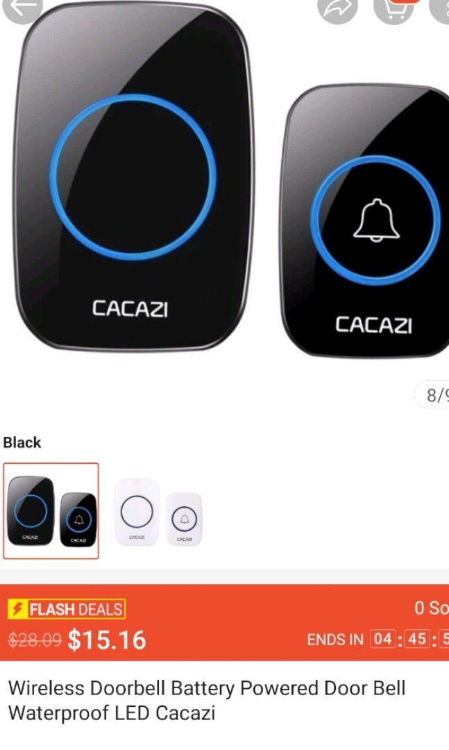 Cacazi Wireless Doorbell, Furniture & Home Living, Security & Locks ...