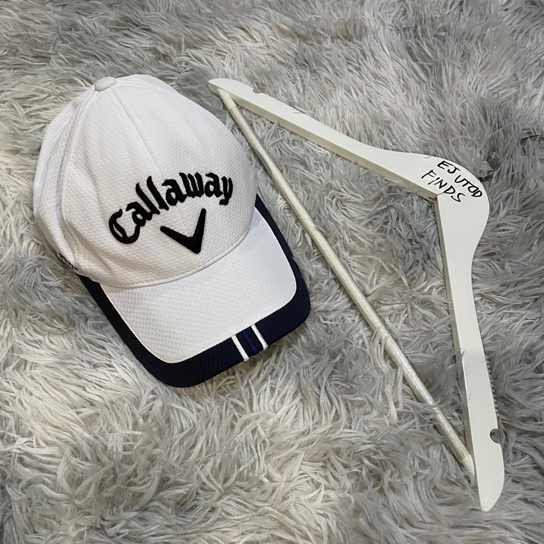 Callaway Golf TwoTone StretchBelt Strap White Cap, Men's Fashion, Watches & Accessories, Caps