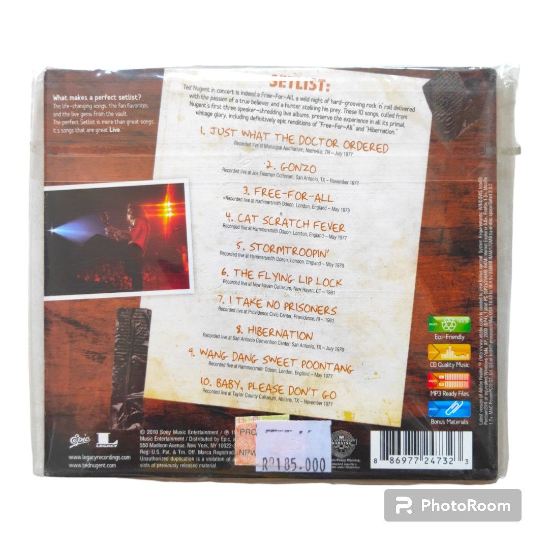 CD Setlist The Very Best Of Ted Nugent Live, Musik & Media, CD, DVD