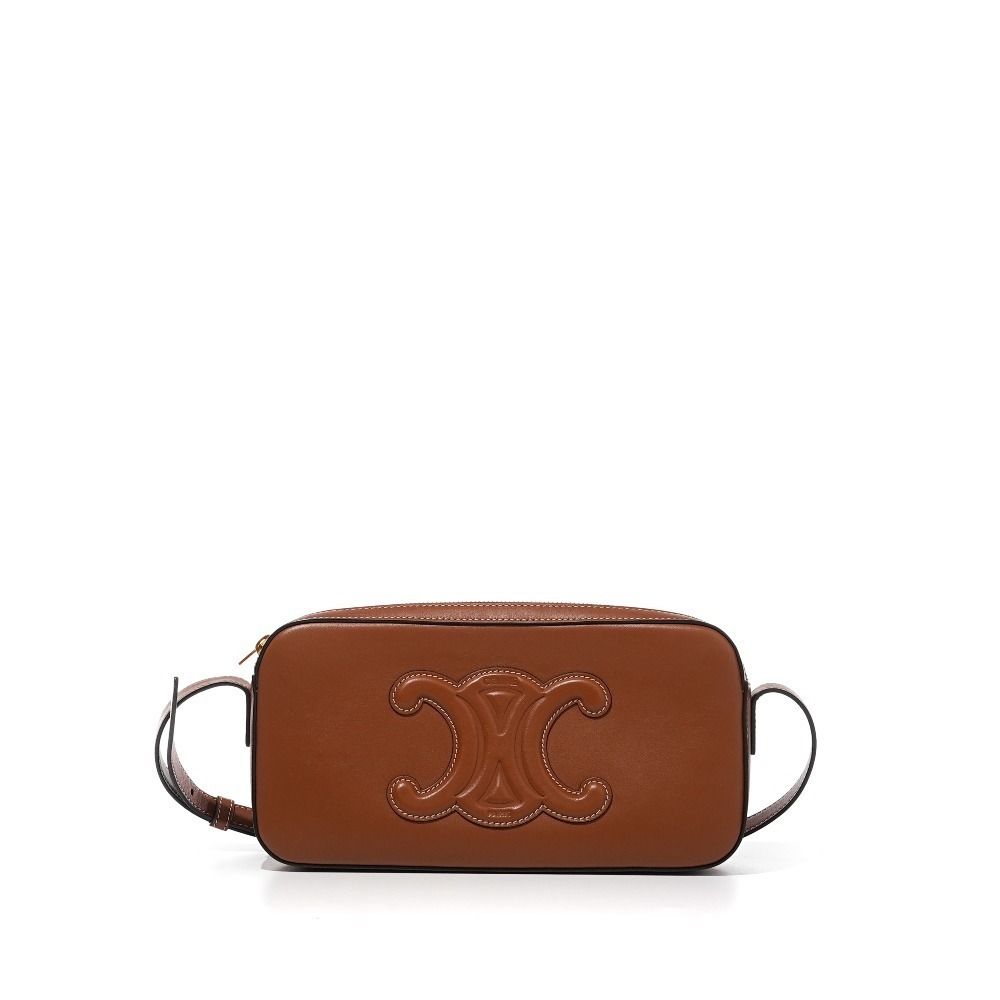 MINI CAMERA SHOULDER BAG CUIR TRIOMPHE IN TRIOMPHE CANVAS AND