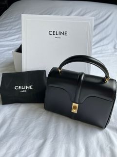 Shop CELINE Triomphe 2023-24FW Clutch on Chain Cuir triomphe in textile and  calfskin (10E382DTL.02NT, 10E382DTL.02NT) by inthewall